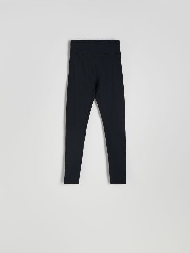 Reserved - Legginsy z wysokim stanem - czarny
