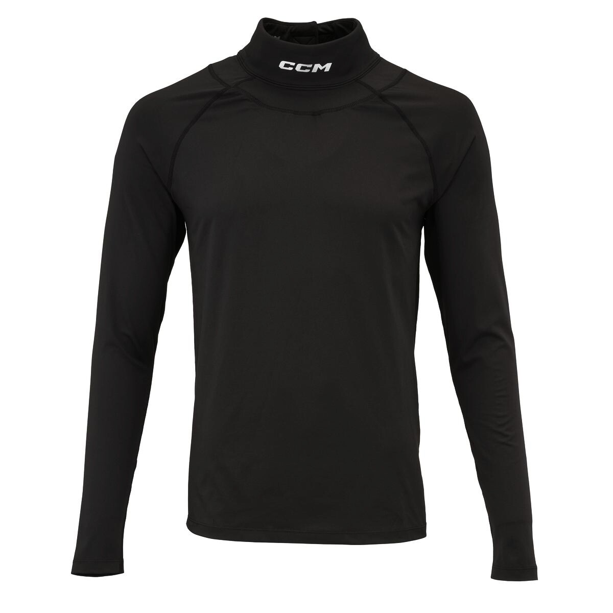 Koszulka męska CCM Neck Guard Top LS Black Senior XXL
