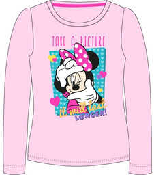 Bawełniana bluzka dla dziewczynki Myszki Minnie Różowa