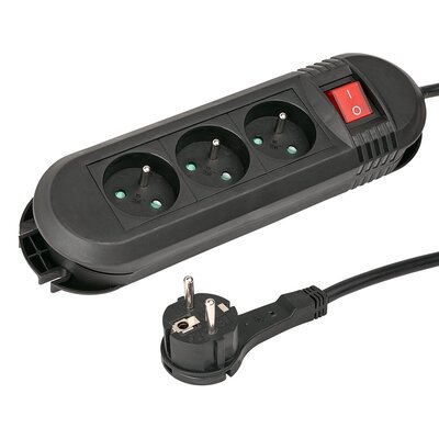 Lista zasilająca HAMA Comfort 3GN 1.5 m + włącznik Czarny P2223752