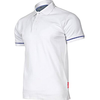 LAHTI PRO Koszulka polo biała bawełniana rozmiar XXL L4030805 LPL4030805