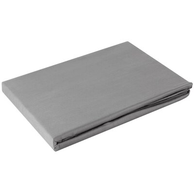 Eurofirany Prześcieradło satynowe stalowe 220x210 - bez gumki 100% bawełna ef-prze-sat-stal-220x210
