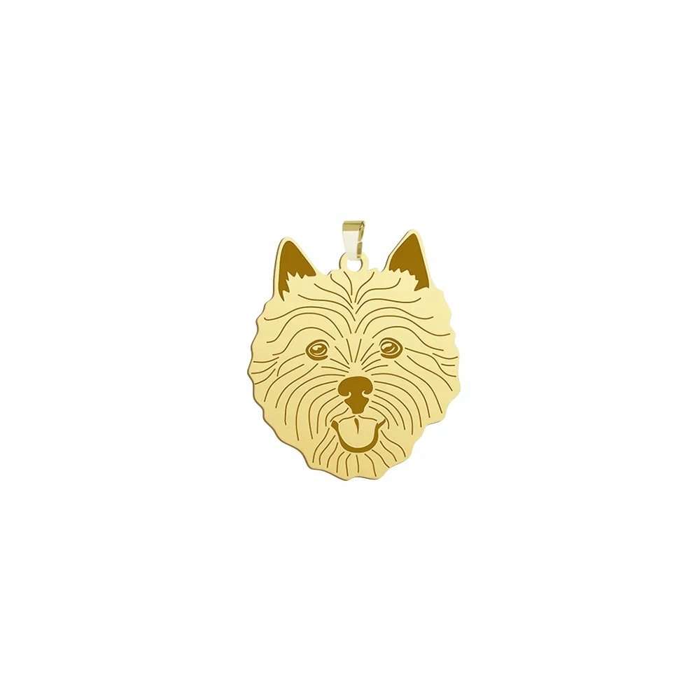 Zawieszka Złota 925 z psem Norwich Terrier Kobieta Prezent Urodziny GRAWER