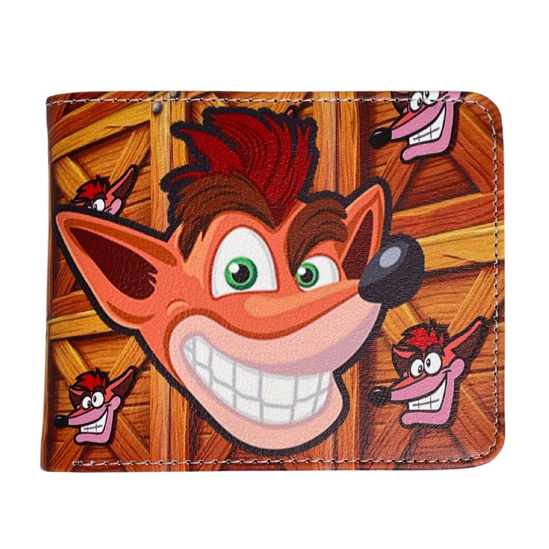 Portfel Rozkładany Crash Bandicoot Brązowy Ekoskóra