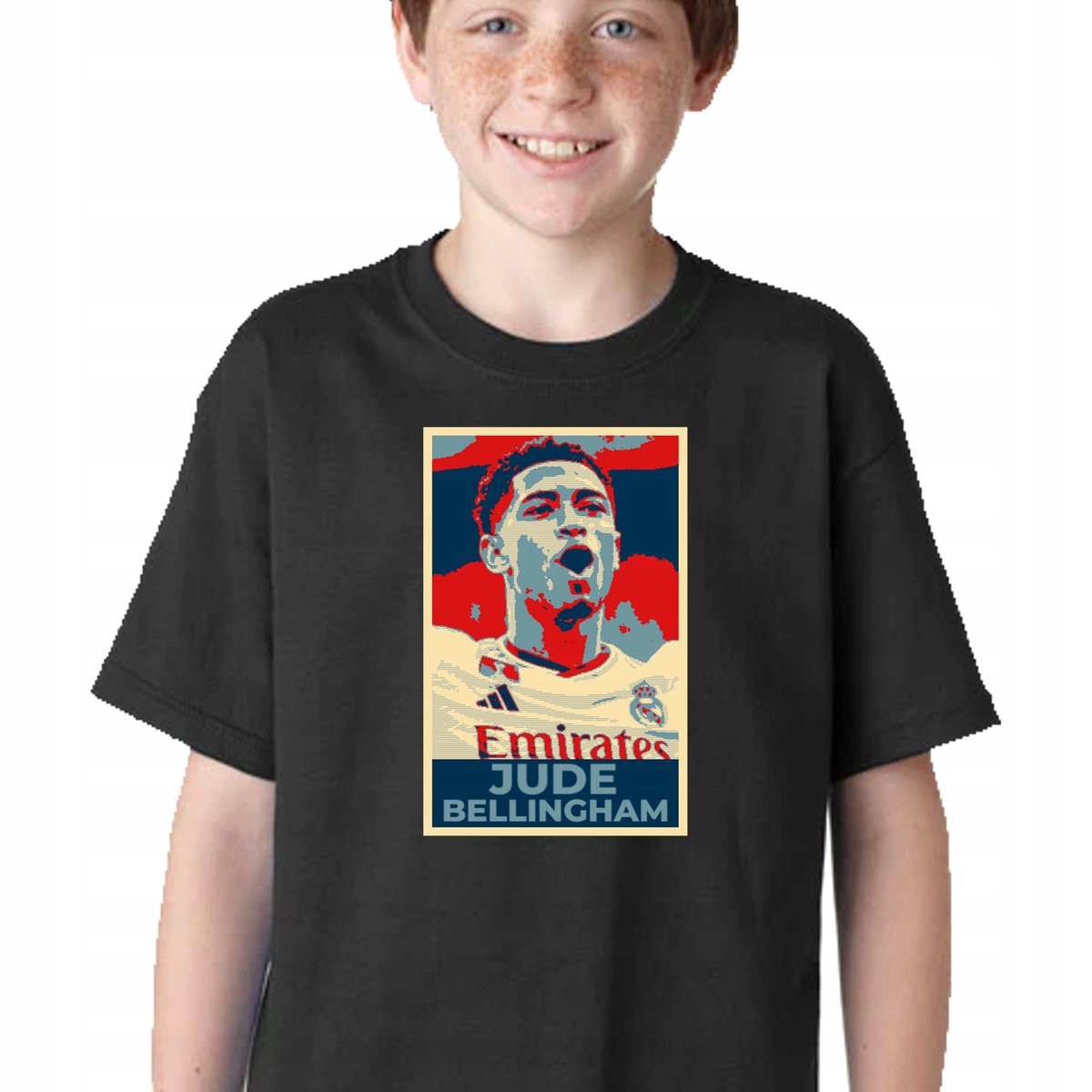 P192 KOSZULKA DZIECIĘCA PIŁKARSKA JUDE BELLINGHAM REAL MADRYT CZARNA 152