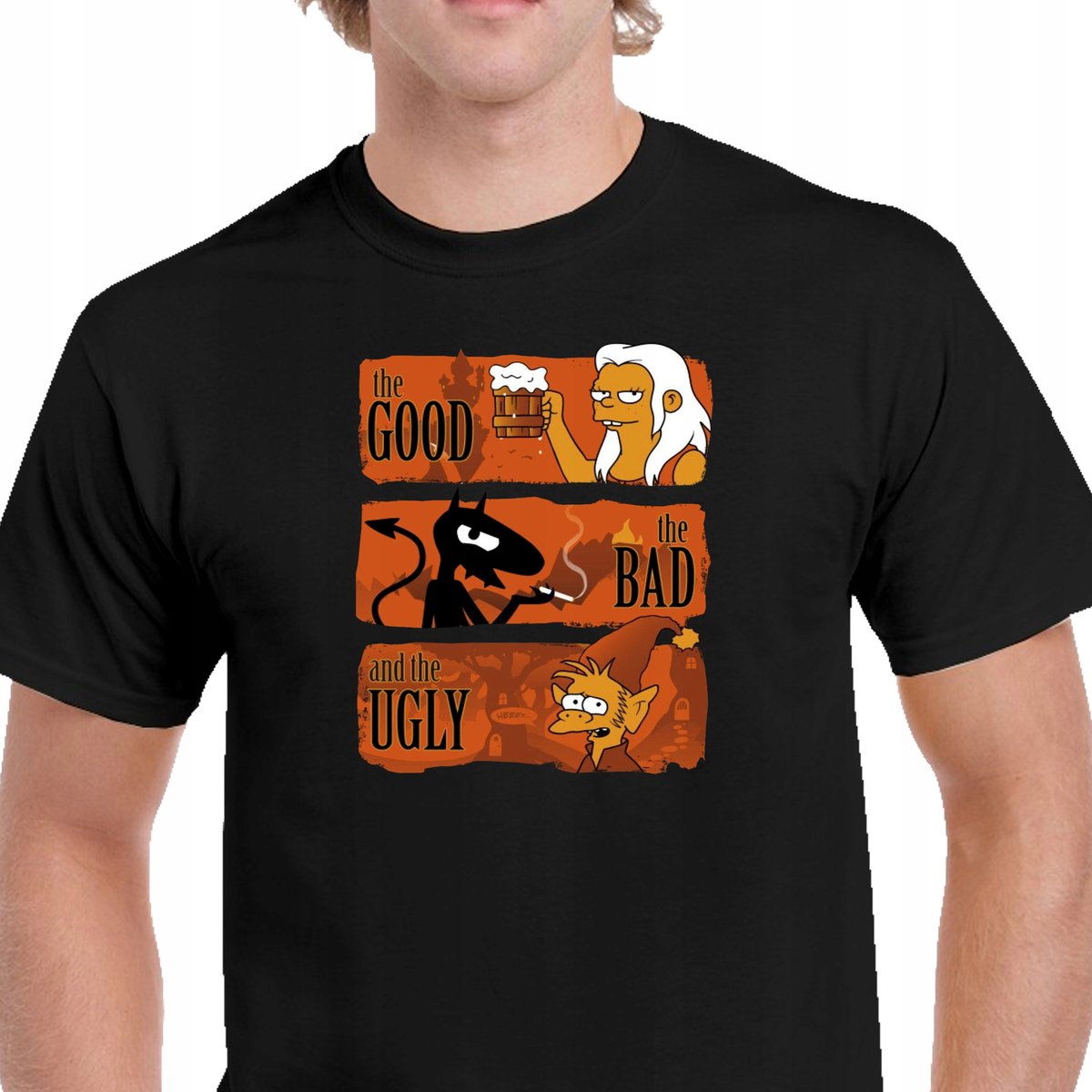 PO56 KOSZULKA ROZCZAROWANI SERIAL FILM LUCI ELFO BEAN PREZENT CZARNA XL