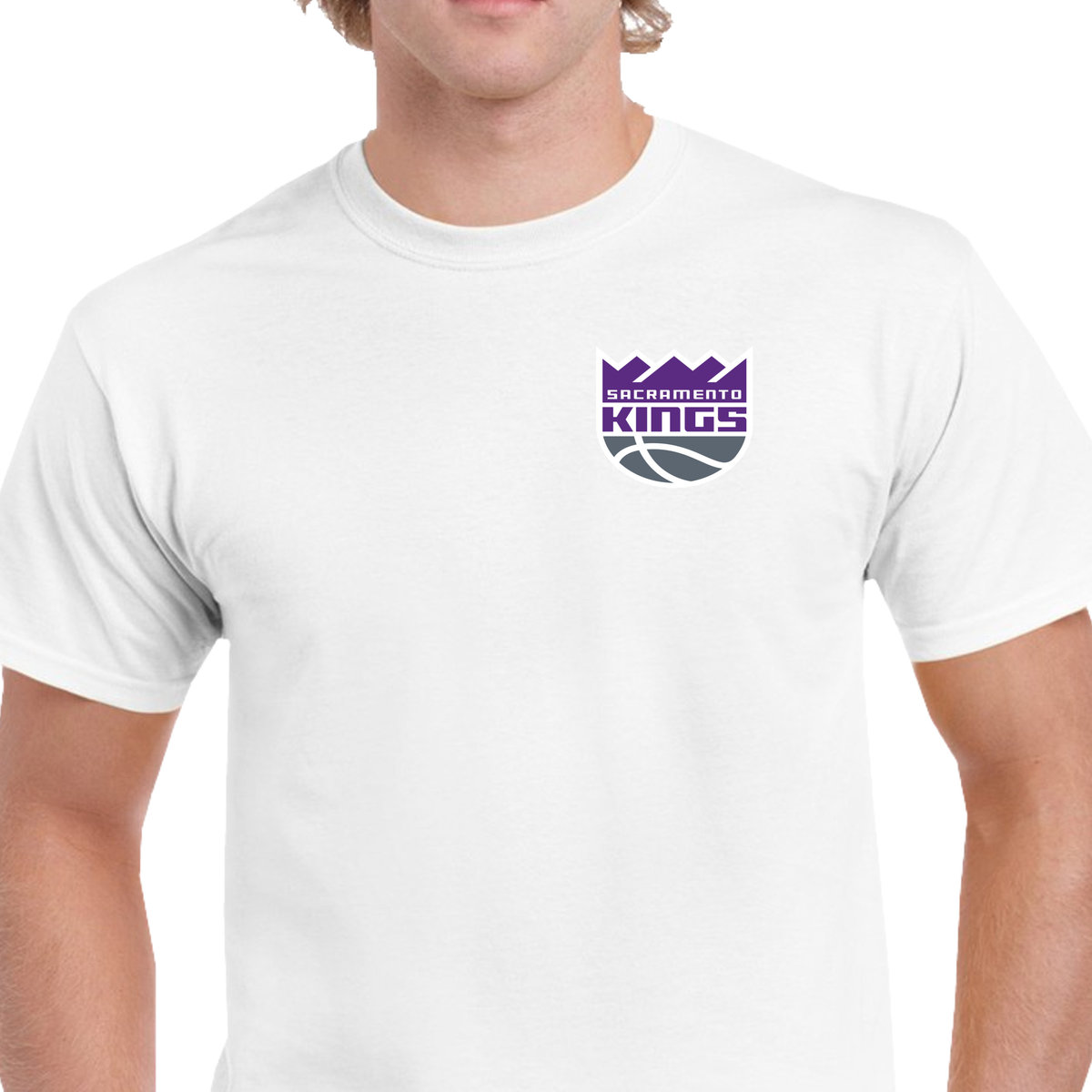 P00488 KOSZULKA MĘSKA SACRAMENTO KINGS DLA FANA PREZENT BAWEŁNA M