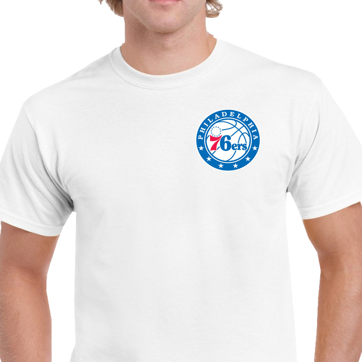 P00485 KOSZULKA MĘSKA PHILADELPHIA 76ERS DLA FANA PREZENT JAKOŚĆ BAWEŁNA XL