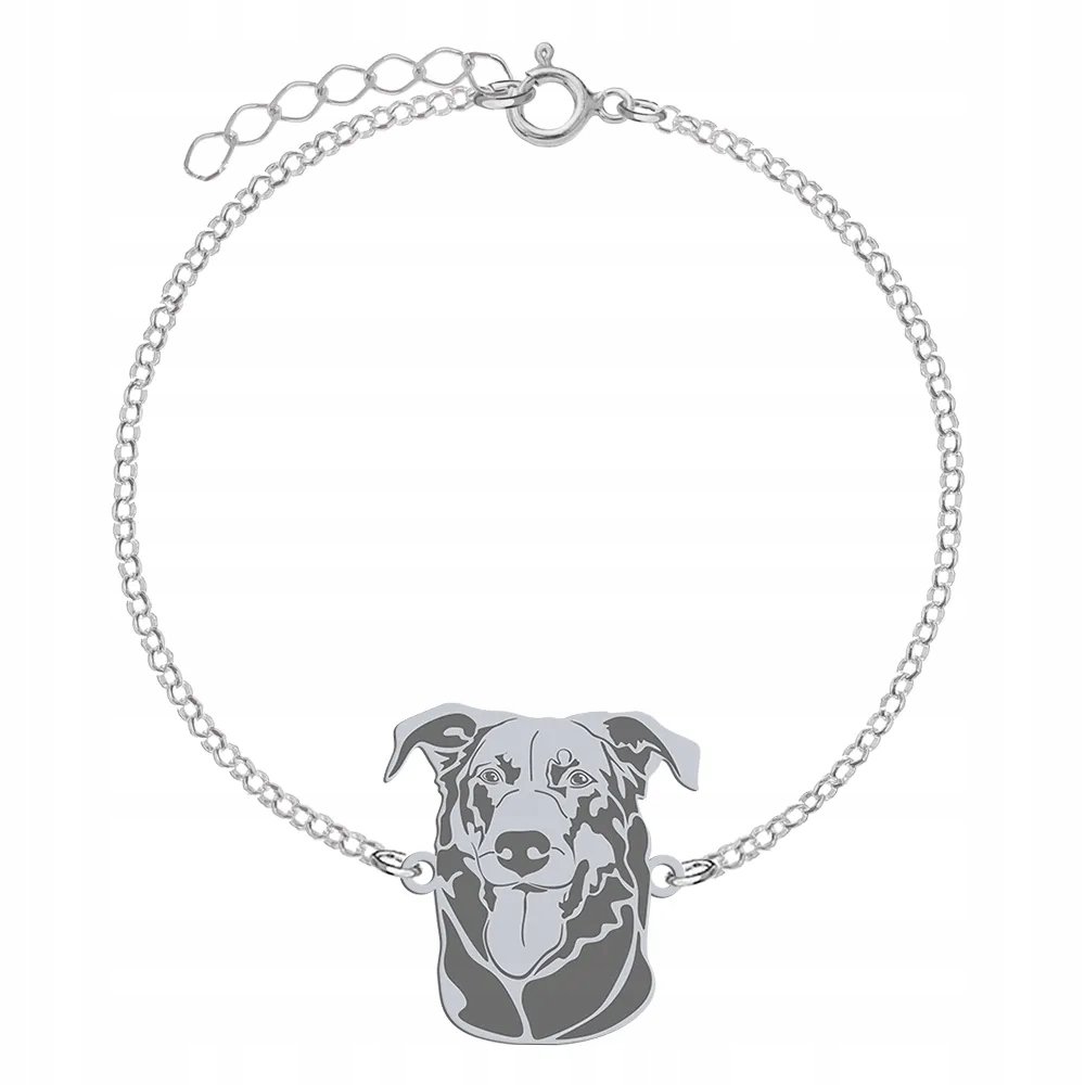 Bransoletka Srebrna z Owczarek Francuski - Beauceron 925 Kobieta GRAWER