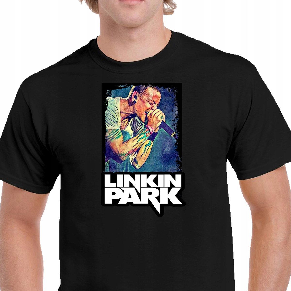 P082 KOSZULKA LINKIN PARK ROCK METAL PREZENT S BAWEŁNA PREZENT CZARNA M