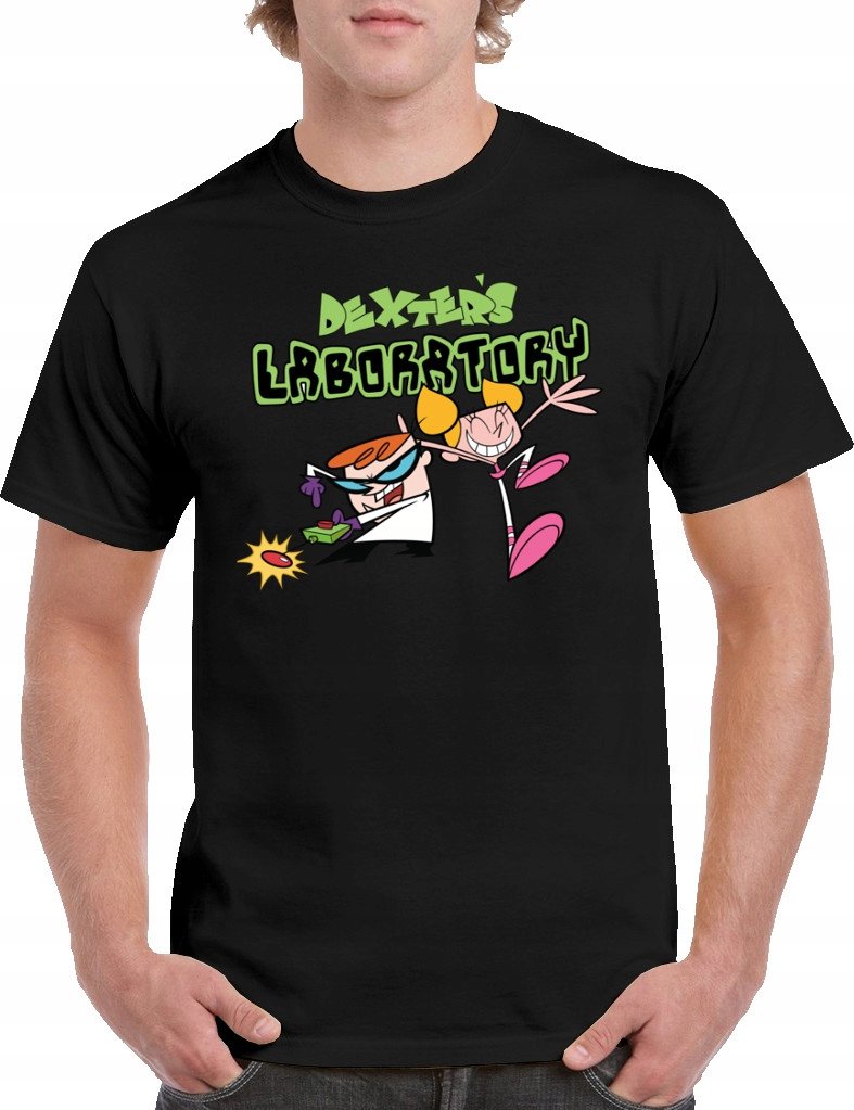 KOSZULKA DEXTER LABORATORY DEE DEE CARTOON NETWORK BAJKA P034 M CZARNA