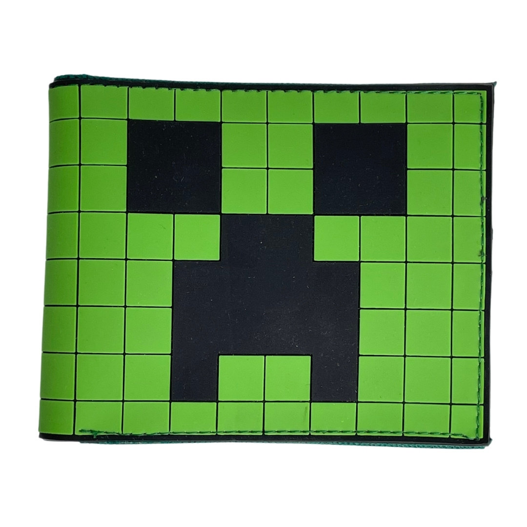 Portfel Rozkładany Minecraft Creeper Gumowy Zielony