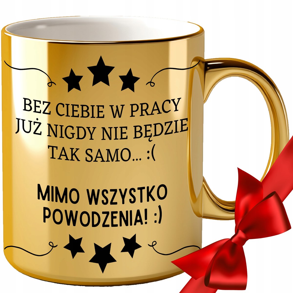 KUBEK ZŁOTY NA POŻEGNANIE ODEJŚCIE KOLEŻANKI KOLEGI PRACOWNIKA PRACY BIURA