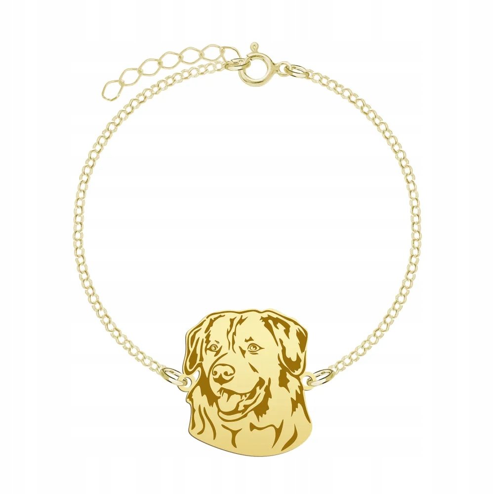 Bransoletka Złota Nova Scotia Duck Tolling Retriever 925 Łańcuszek GRAWER