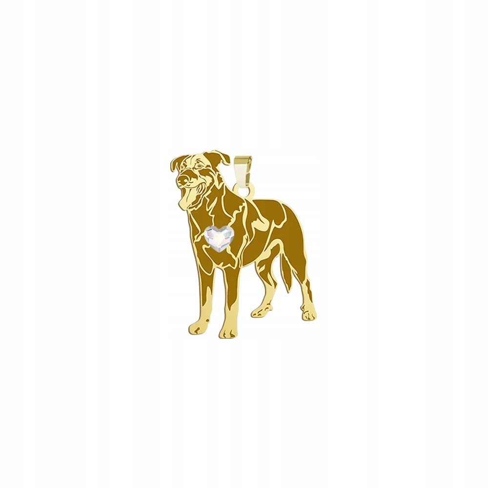 Zawieszka Złota z psem Owczarek Francuski - Beauceron 925 Kobieta GRAWER
