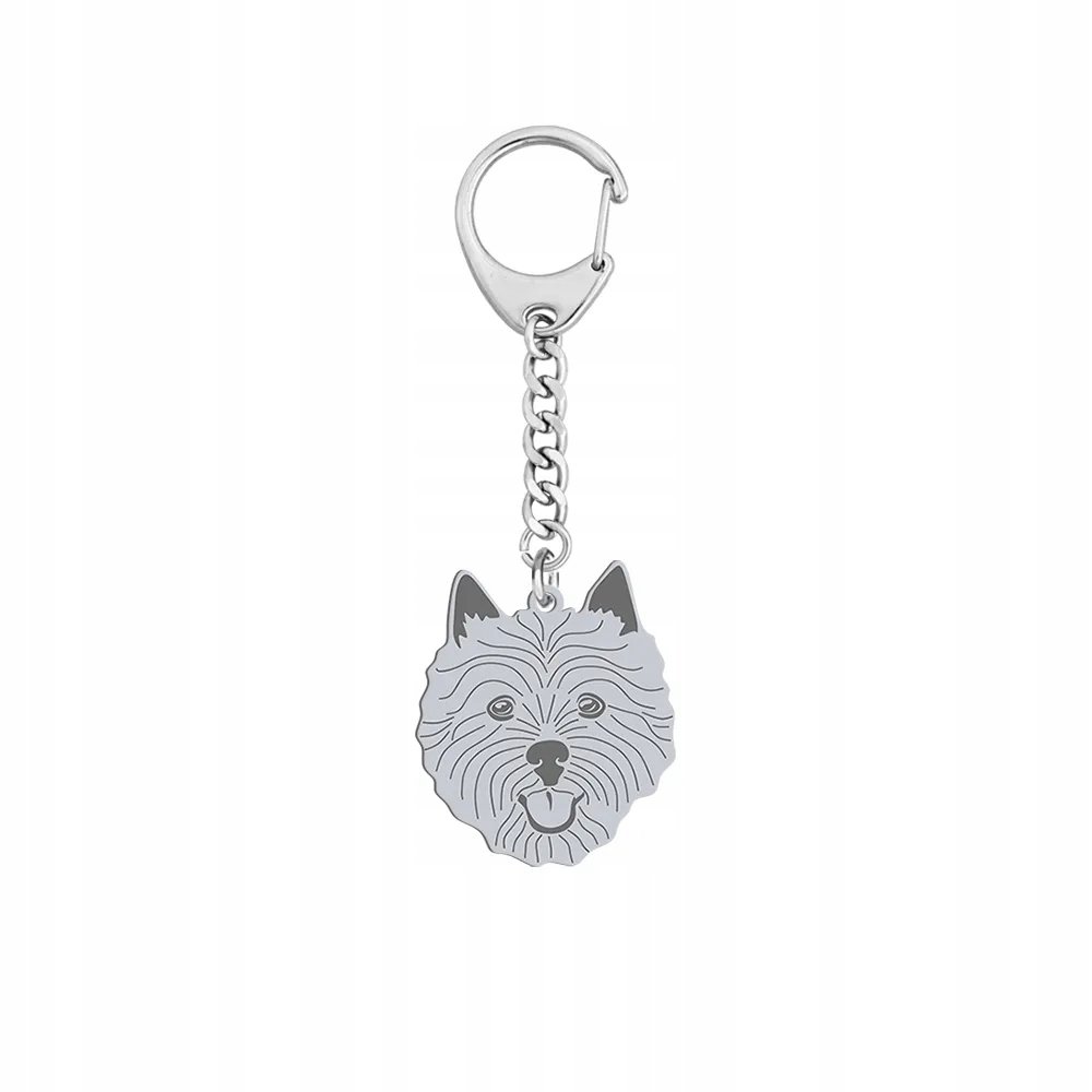 Brelok do kluczy Srebro 925 z psem Norwich Terrier Biżuteria Prezent GRAWER