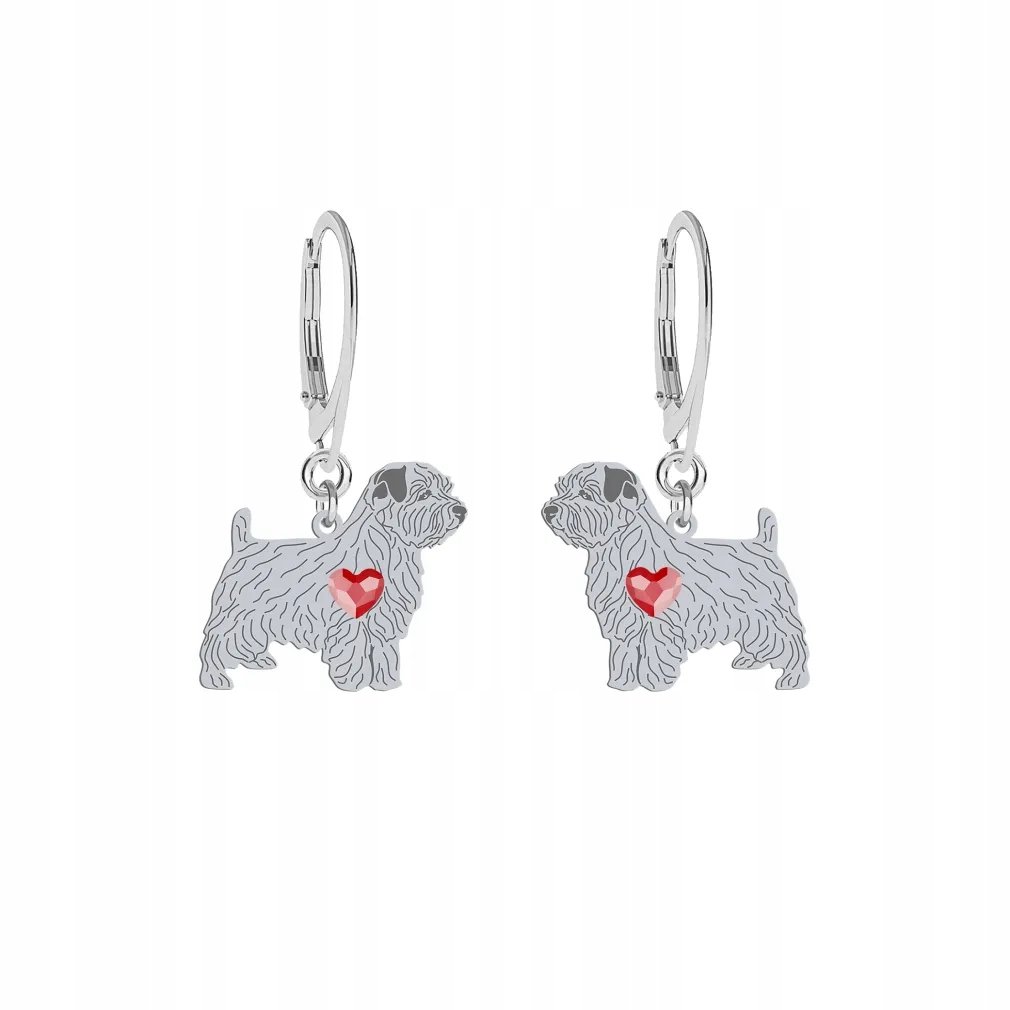 Kolczyki Srebrne z psem Norfolk Terrier 925 Biżuteria Prezent GRAWER