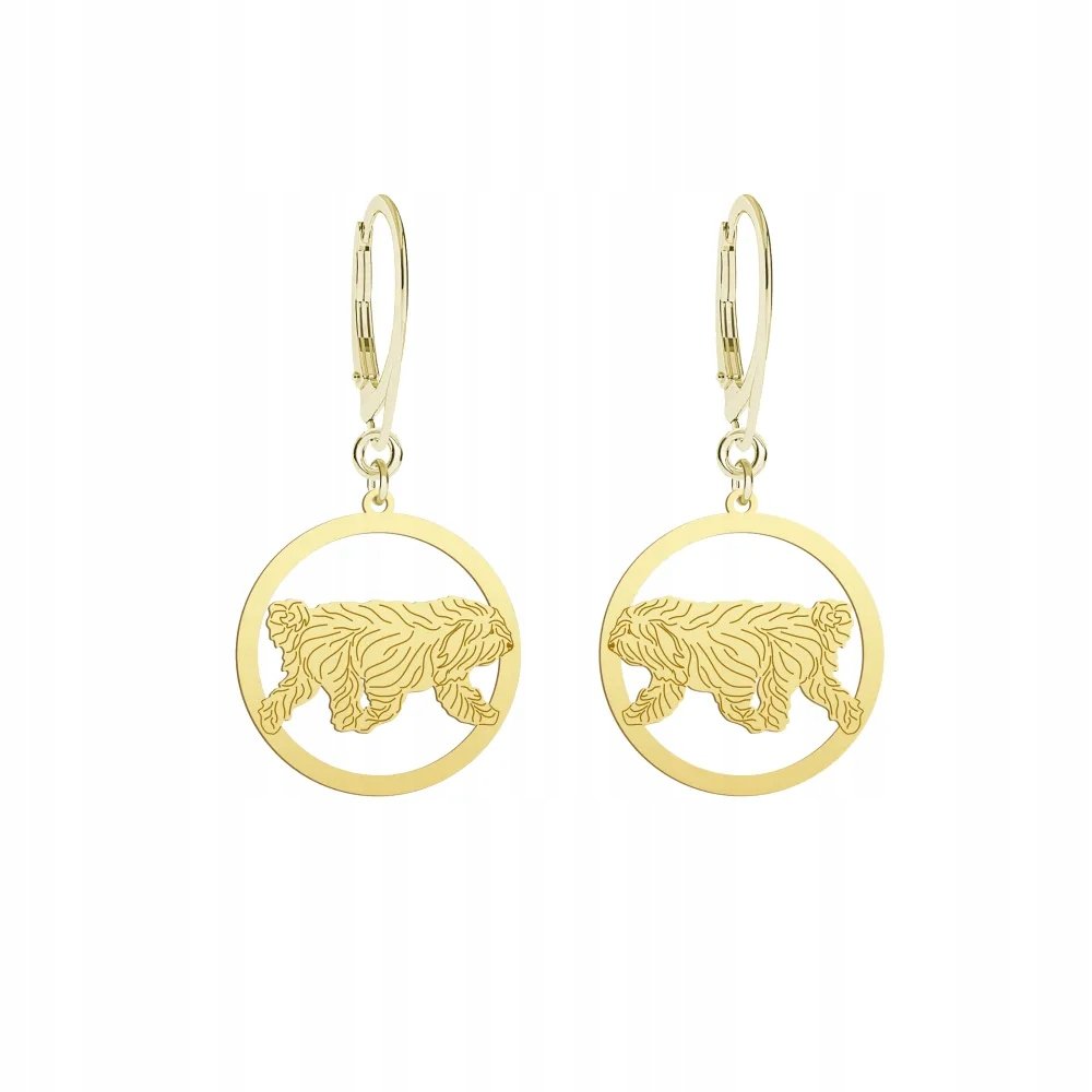 Kolczyki Złote z psem Odis 925 Biżuteria na Prezent Bigiel Kobieta GRAWER