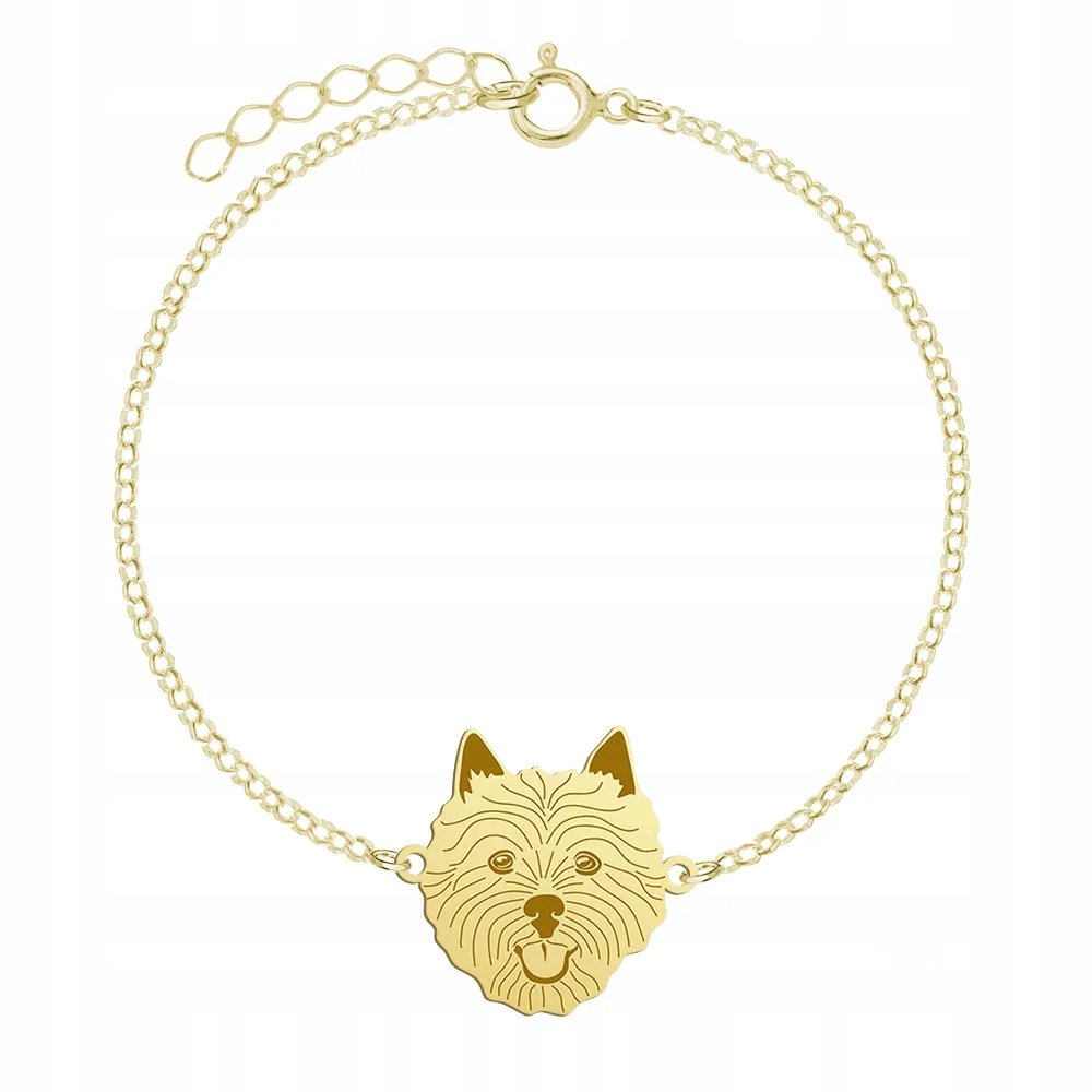 Bransoletka Złota 925 z psem Norwich Terrier Kobieta Biżuteria GRAWER