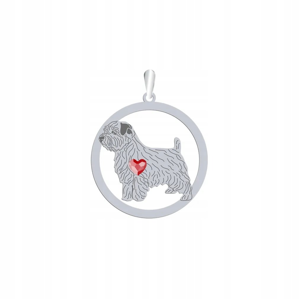 Zawieszka Srebrna z psem Norfolk Terrier 925 Biżuteria na Urodziny GRAWER