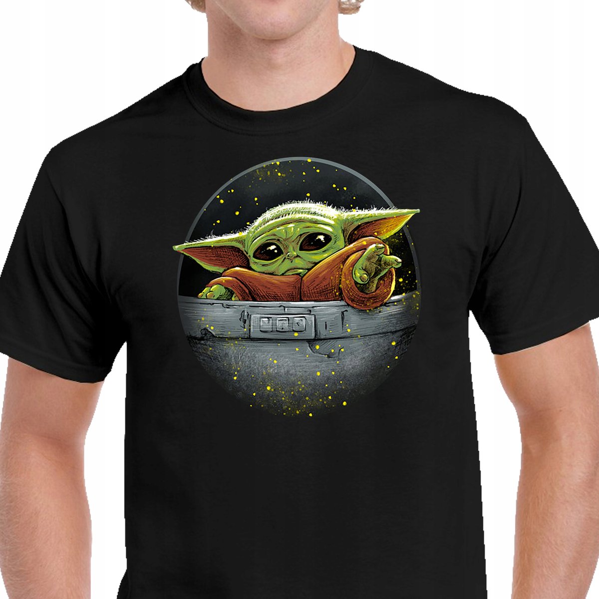 KOSZULKA STAR WARS GWIEZDNE WOJNY YODA BABY SKYWALKER CZARNA P014 M