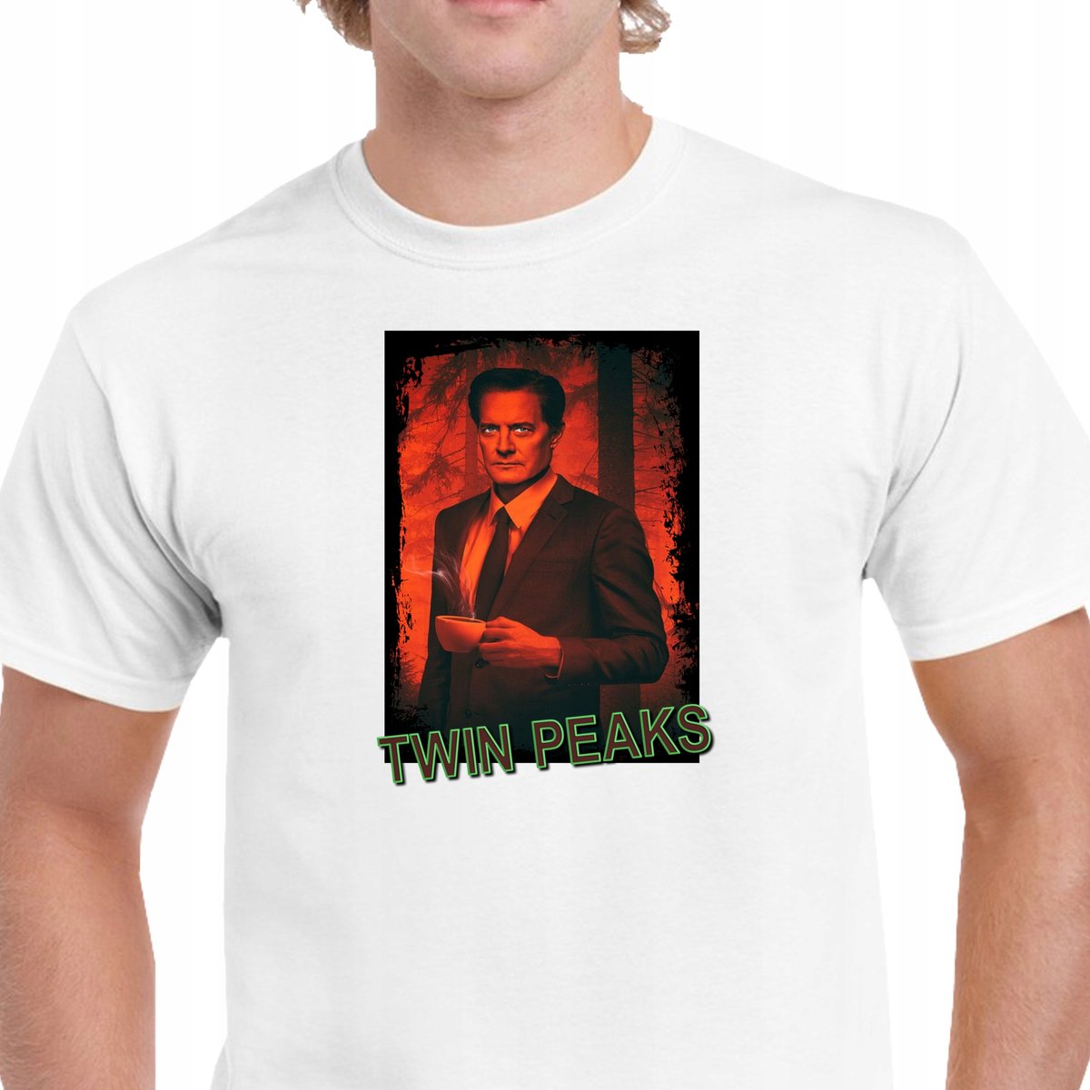 P087 KOSZULKA MISTECZKO TWIN PEAKS SERIAL PREZENT PREZENT BAWEŁNA S