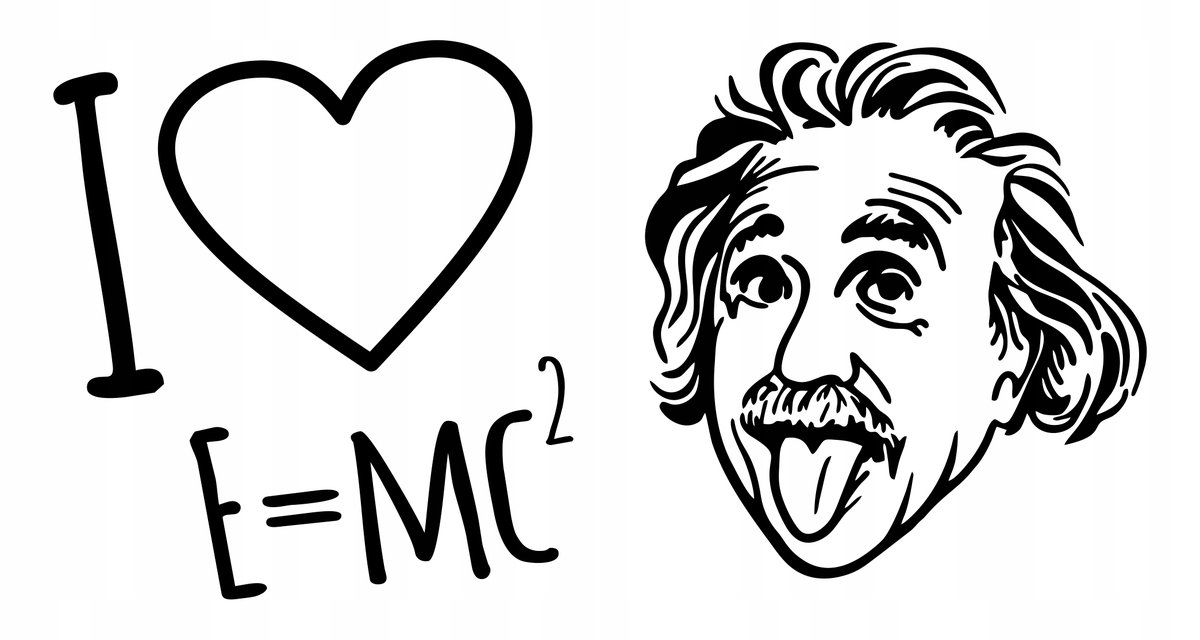 Naklejka ścienna ścianę E=mc2 Albert Einstein / Centrum Naklejek