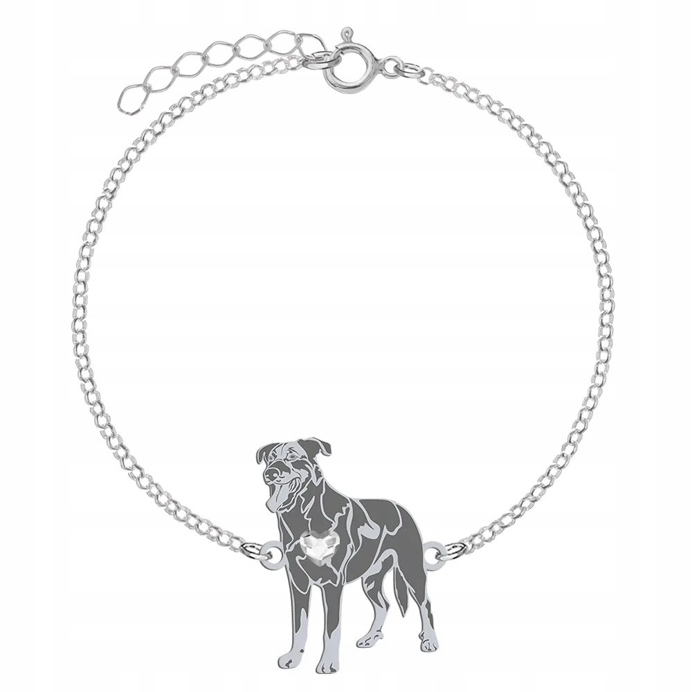 Bransoletka Srebrna z Owczarek Francuski - Beauceron 925 Kobieta GRAWER
