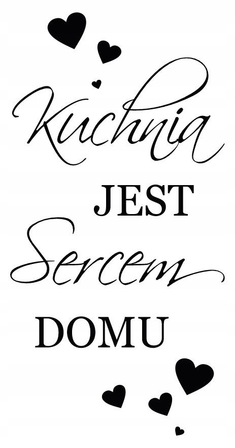 Naklejka ścienna napis Kuchnia jest sercem domu/ Centrum Naklejek