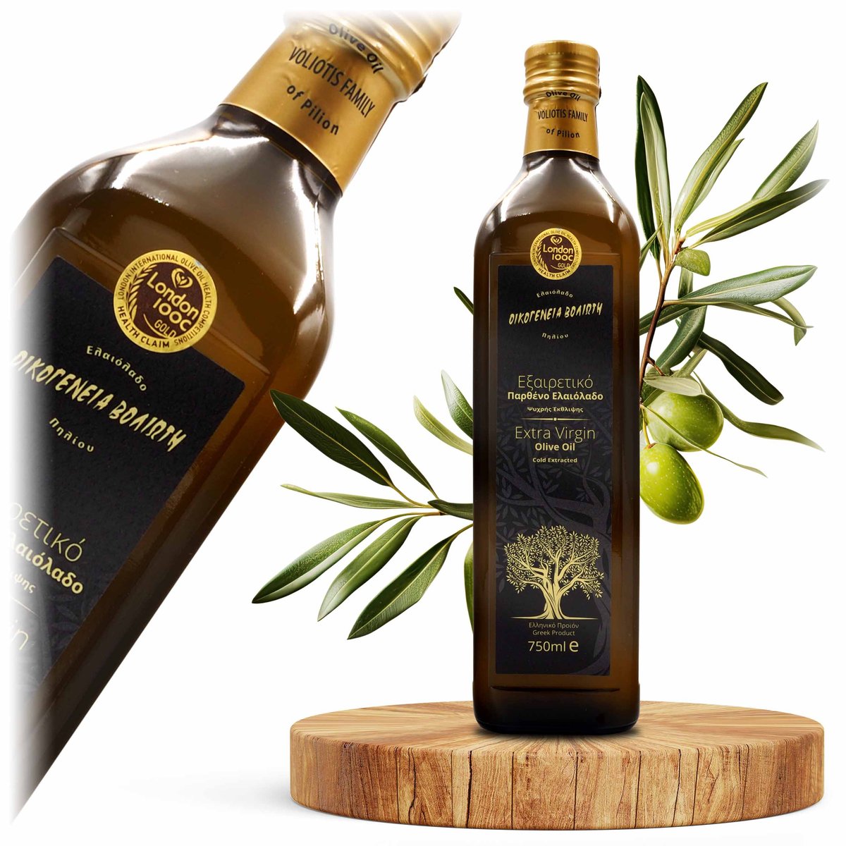 Oliwa z oliwek EV Black 750 ml - Voliotis