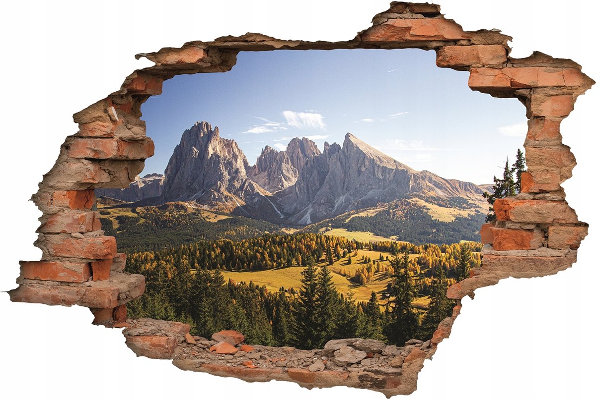 Naklejka ścienna Fototapeta 3D dziura w ścianie / Centrum Naklejek