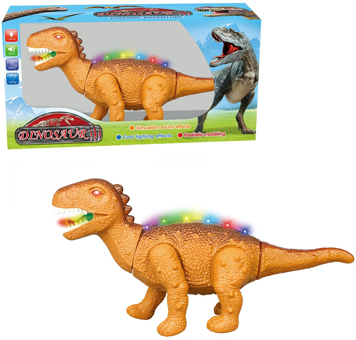 DINOZAUR CHODZĄCY NA BATERIE Z GŁOSEM ZABAWKA DLA DZIECI