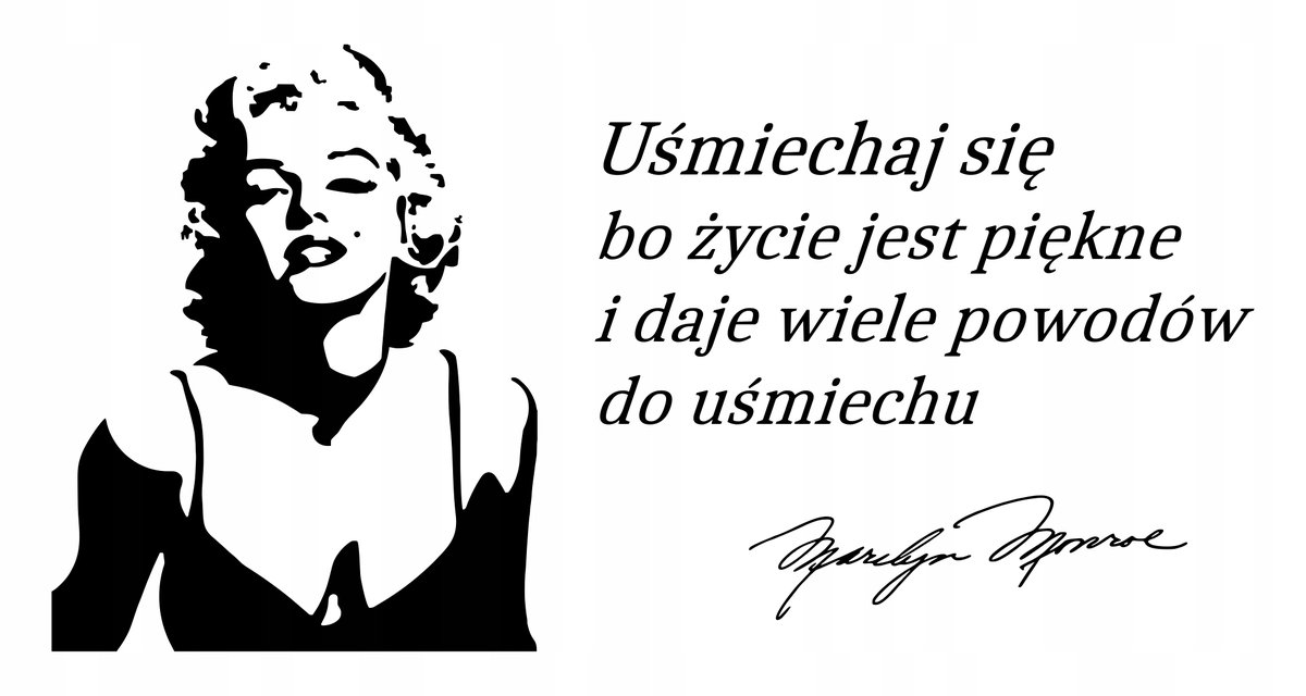 Naklejka ścienna ścianę cytat motto Marilyn Monroe / Centrum Naklejek
