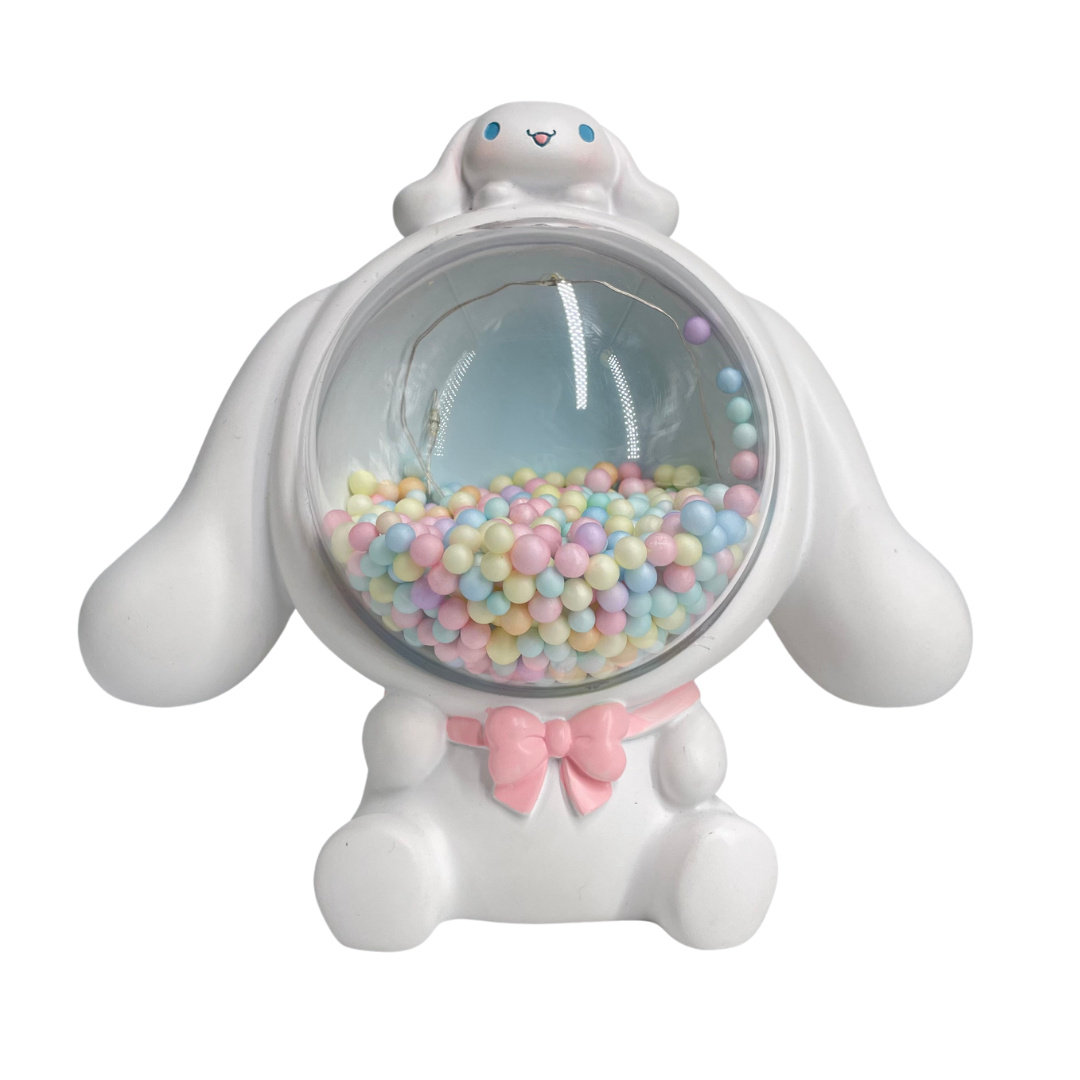 Biała Figurka Ozdobna Cinnamoroll Kolorowe Kulki