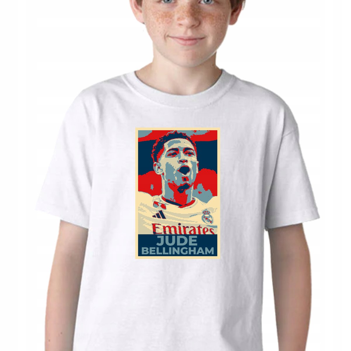 P192 KOSZULKA DZIECIĘCA PIŁKARSKA JUDE BELLINGHAM REAL MADRYT PREZENT 116