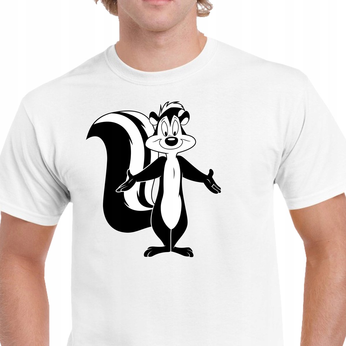 P046 KOSZULKA PEPE LE SWĄD SKUNKS ŚMIESZNA LOONEY TUNES MELODIE M