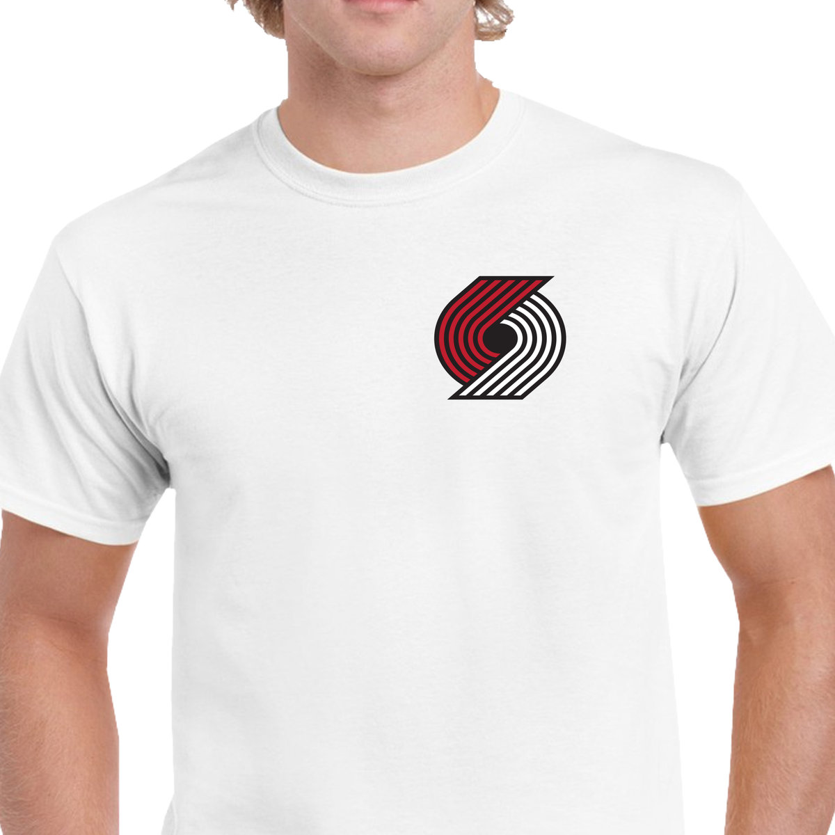 P00487 KOSZULKA MĘSKA PORTLAND TRAIL BLAZERS DLA FANA PREZENT BAWEŁNA S