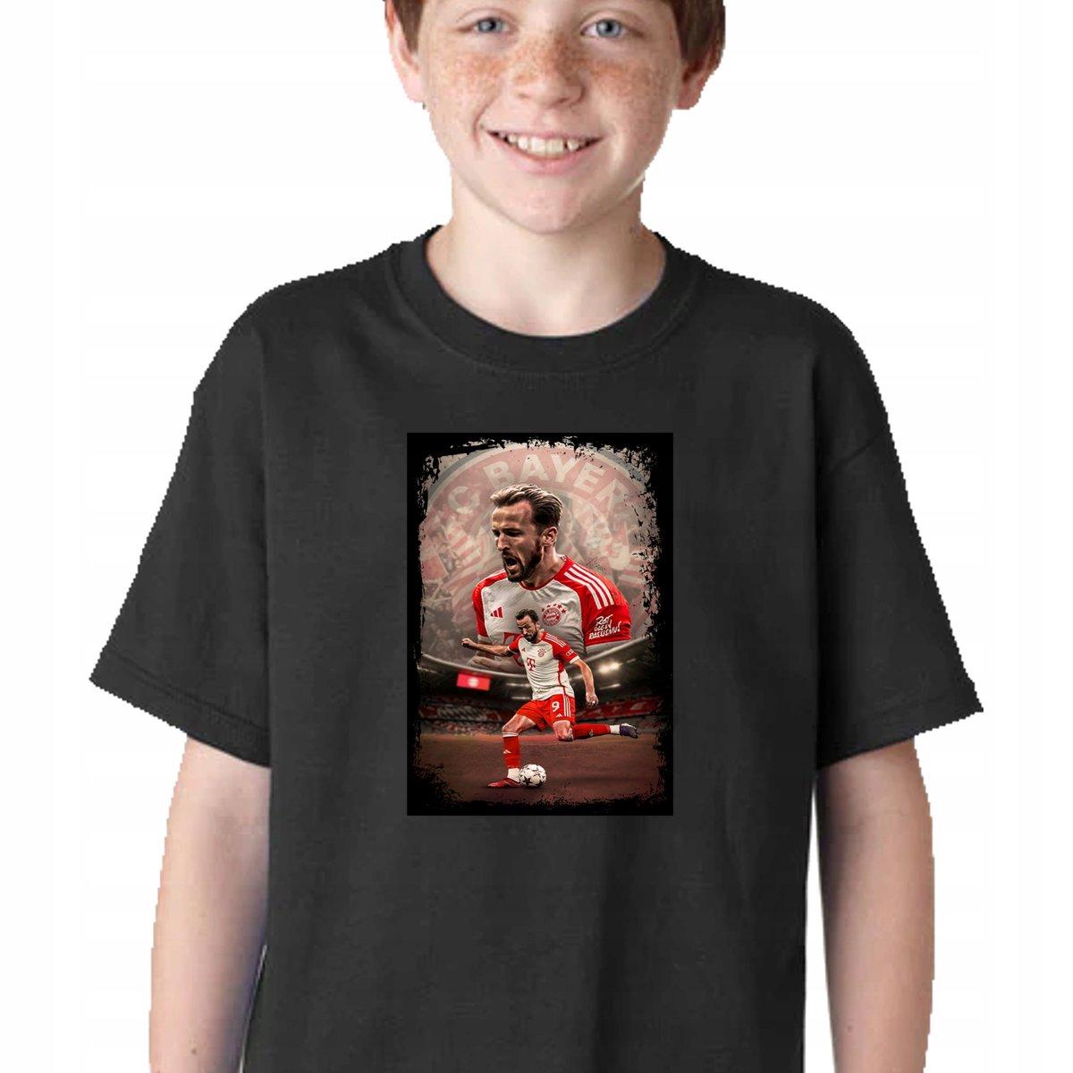 P189 KOSZULKA DZIECIĘCA PIŁKARSKA HARRY KANE ANGLIA ENGLAND CZARNA 152