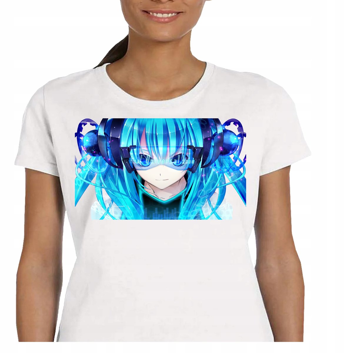 KOSZULKA DAMSKA HATSUNE MIKU VOCALOID PREZENT BAWEŁNA KPOP ANIME P159 L
