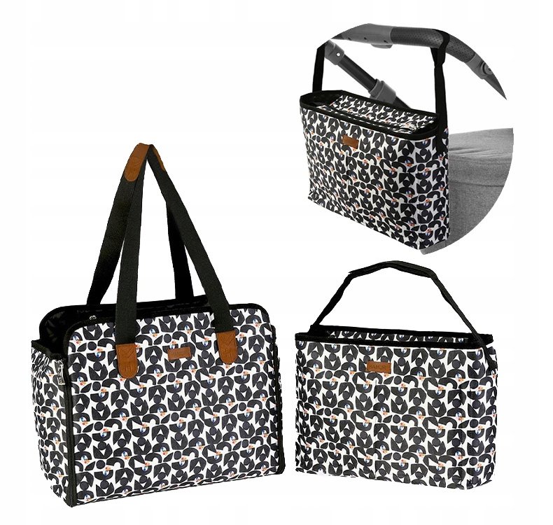 Torba do wózka z przewijakiem i kosmetyczką 2w1 Torba na pieluchy i ubranka