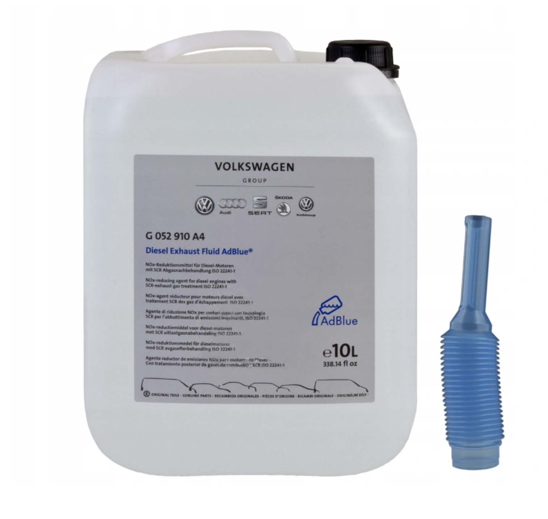 ORYGINALNY ROZTWÓR MOCZNIKA ADBLUE 10L ® VW AUDI SKODA SEAT BMW MERCEDES G052910M4 G052910A4