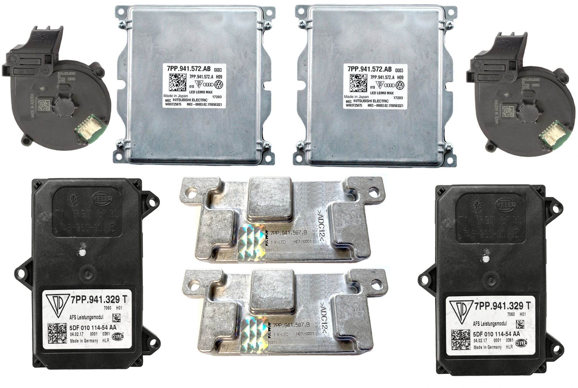 NOWY ORYGINALNY ZESTAW MODUŁ DO REFLEKTORÓW , AFS WENTYLATOR LED PORSCHE MACAN 2014 > 7PP941329T + 8U0907463A + 7PP941572AB