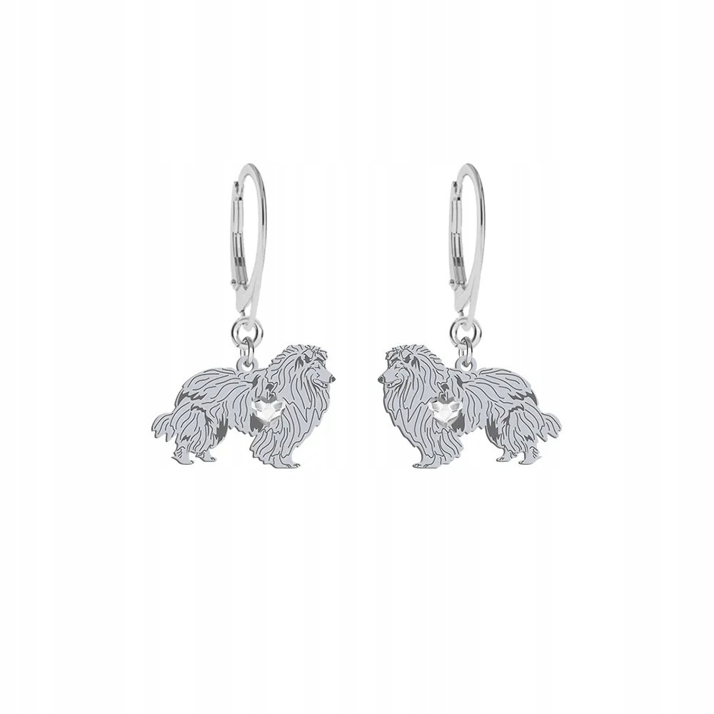 Kolczyki Srebrne z psem Owczarek Szkocki Długowłosy 925 Biżuteria GRAWER