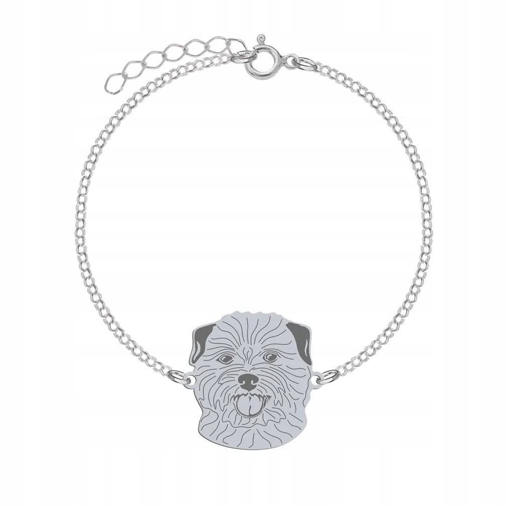 Bransoletka Srebrna z Norfolk Terrier 925 Bizuteria na Łańcuszku GRAWER