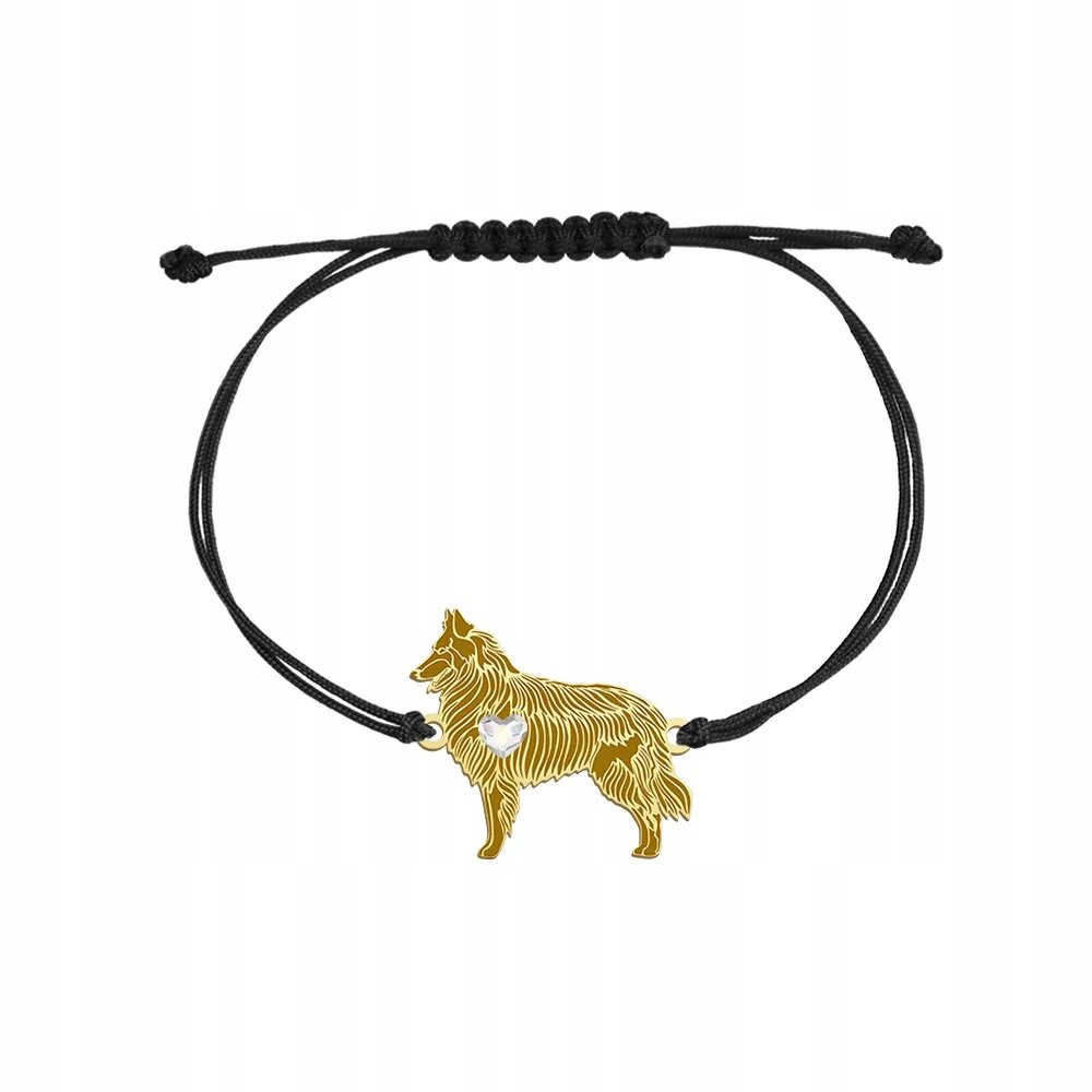 Bransoletka Złota 925 z psem Owczarek Belgijski Biżuteria Kobieta GRAWER