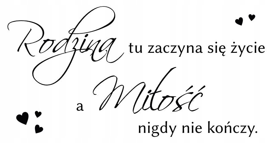 Naklejka ścienna na ścianę cytat RODZINA cytaty / Centrum Naklejek