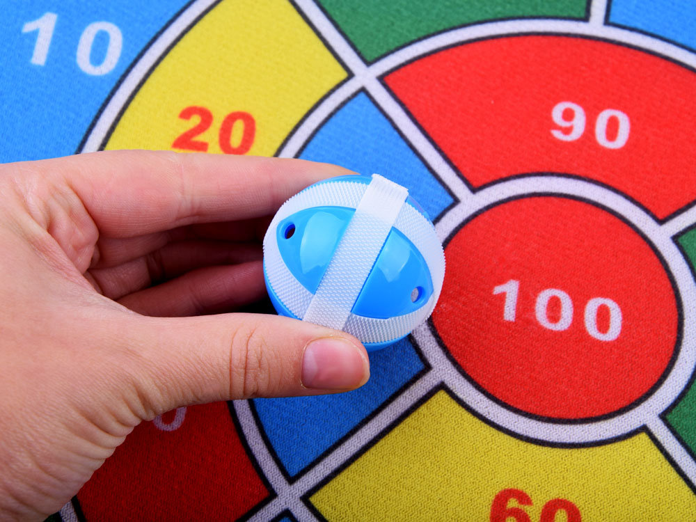 T GRA PIŁKI NA RZEPY TARCZA KOMPLET 4 SZT