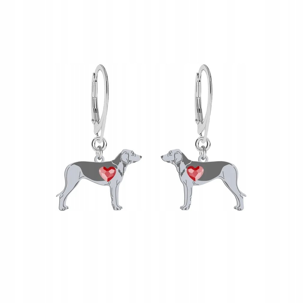 Kolczyki Srebrne z psem Ogar Polski 925 Biżuteria na Prezent Kobieta GRAWER