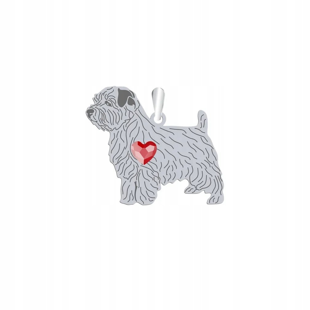 Zawieszka Srebrna z psem Norfolk Terrier 925 Biżuteria na Urodziny GRAWER