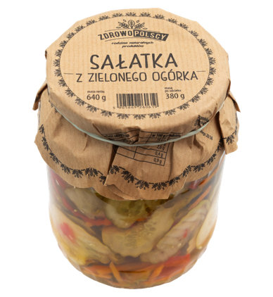 Zdrowopolscy Sałatka z zielonego ogórka 640g